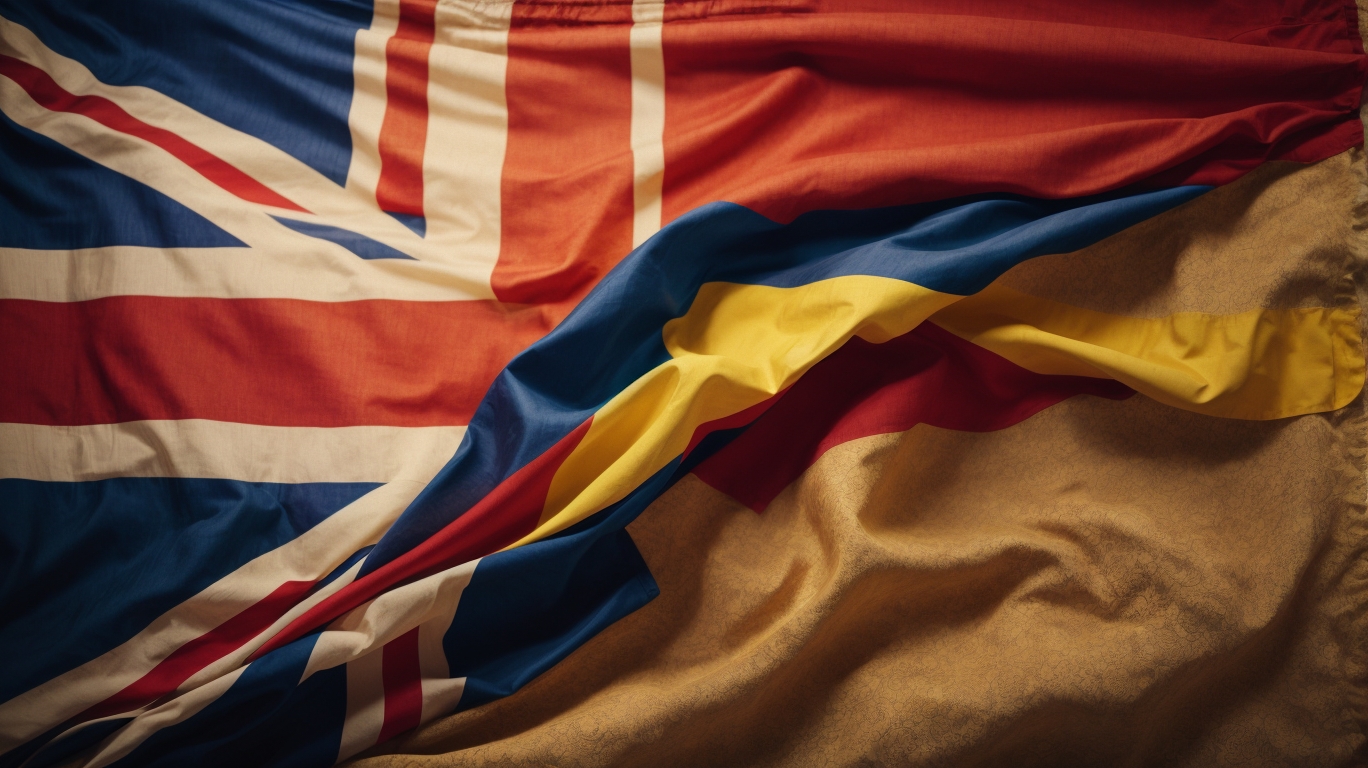 PhotoReal UK and Romania flag 1